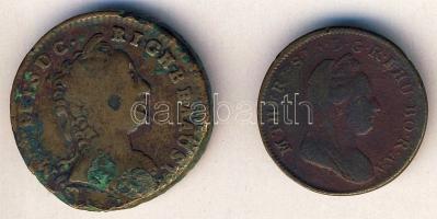 Ausztria  1762W 1Kr T:3 korr. + 1780W 1/2Kr T:3