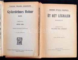 Verne Gyula 2 műve: Győzedelmes Robur. Fordította: Kövér Ilma. Geiger Richard rajzaival. Verne Gyula...