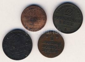 Német Államok/Poroszország 1796B 1/2Gr + 1858A 2Pf + 1863A 1Pf T:3 + 1870A 2Pf T:2-/3