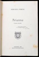 3 könyv - Herczeg Ferenc: Szabolcs házassága; Arianna; Szabolcs házassága. Bp., 1904, 1905, 1906, Si...