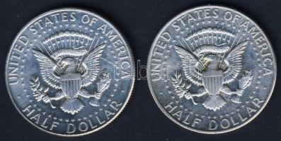USA 1967. 1/2$ Ag "Kennedy" T:2+ + USA 1967. 1/2$ Ag "Kennedy" T:2 k