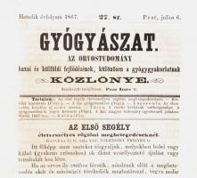 1867 A Gyógyászat c. folyóirat 11 db száma. jó állapotban