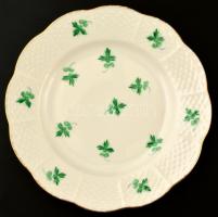 Régi Herendi petrezselyem mintás süteményes tányérok 6 db. Kézzel festett, jelzett, aranyozás kopott...