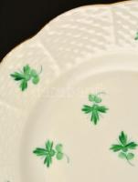 Régi Herendi petrezselyem mintás süteményes tányérok 6 db. Kézzel festett, jelzett, aranyozás kopott...