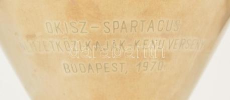 Fedeles fém serleg OKISZ 1970 felirattal 32 cm