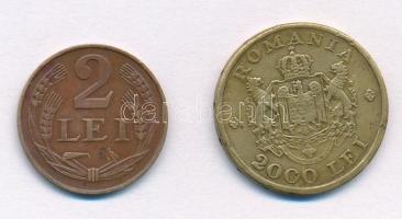 Románia 1946. 2000L sárgaréz "I. Mihály" + 1947. 2L Br T:1-,2
Romania 1946. 2000 Lei Bras...