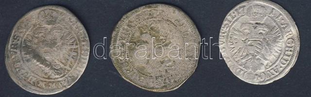 Ausztria 1690-es évektől 1711-ig 3Kr Ag(3x) Breslan és Oppeln verdejelekkel T:3,3/4+