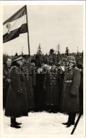 1939 Uzsok, Uzok, Uzhok; Magyar-Lengyel baráti találkozás a visszafoglalt ezeréves határon / Hungarian-Polish meeting on the historical border, military officers