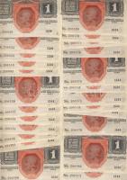 1916. 1K fekete "Deutschösterreich" fny-sal, 100 db benne igen sok egymásutáni ill. kevés ugrású sorszámokkal T:I- kis foltok, különben hajtatlan