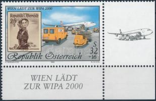 WIPA 2000, Wien (III) corner stamp, WIPA 2000, Bécs (III) ívsarki bélyeg