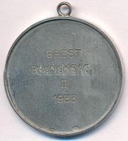 1933. "Magyar Ökölvívó Szövetség 1925" jelzett Ag díjérem füllel, "Arkanzas" gyá...