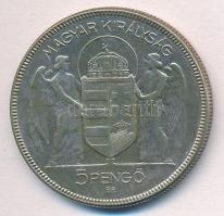 1930. 5P Ag "Horthy jobbra" T:2 
Adamo P8