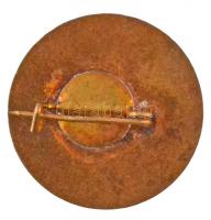 ~1980. "Kőbányai Gyógyszerárugyár - Hűséges Munkáért" festett törzsgárda jelvény (23mm) T:...