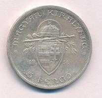 1938. 5P Ag "Szent István" T:1-,2 
Adamo P8.1