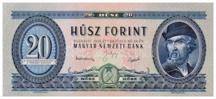 1949. 20Ft nyomdai papírráncok T:I,I- /  Hungary 1949. 20 Forint with printing creases C:UNC,AU  Adamo F10
