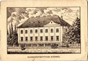1941 Kunszentmárton, Kunszentmártoni Kármel, Karmelita rendház terve s: Valentin K. (szakadás / tear)