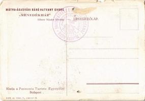 Ágasvár, Mátra-Ágasvár; Báró Hatvany Endre Menedékház. Silberer Nándor felvétele. Kiadja a Pannonia ...