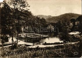 1931 Borsodnádasd, Rimamurány-Salgótarjáni Vasmű Rt., nyári fürdő, fürdőzők. Csiky Foto (EM)