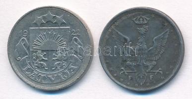 Lengyel Királyság 1530. 1g Ag "Zsigmond" (1,62g) + Lengyelország / Német megszállás 1917FF...