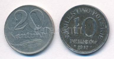 Lengyel Királyság 1530. 1g Ag "Zsigmond" (1,62g) + Lengyelország / Német megszállás 1917FF...