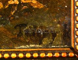 Telepy jelzéssel: Alpesi táj. Olaj, karton, keretben, 6,5×8,5 cm