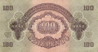 1944. 100P "V.H." (2x) egymásutáni sorszámmal, 4mm-es számokkal! T:I