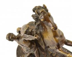 Kolozsváry jelzéssel: Lófékező. Bronz, márvány talapzaton, m: 25 cm, h: 25 cm