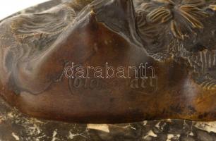 Kolozsváry jelzéssel: Lófékező. Bronz, márvány talapzaton, m: 25 cm, h: 25 cm