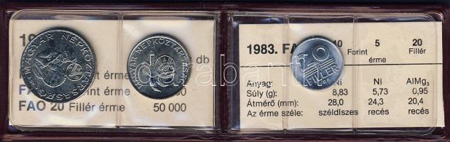 1983. 20f + 5Ft + 10Ft "FAO" T:BU Eredeti tokban, tanúsítvánnyal!