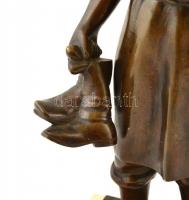 Rónai jelzéssel: Suszterinas. Bronz, alabástrom talapzaton. m: 24 cm