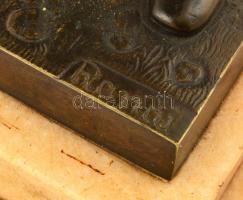 Rónai jelzéssel: Suszterinas. Bronz, alabástrom talapzaton. m: 24 cm