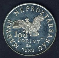 1983. 100Ft "Simon Bolivár" T:BU Eredeti tokban, tanúsítvánnyal!