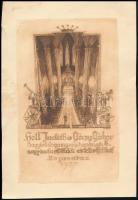 Révész Kornél (1885-1944): Holl Judith és Géczy Gábor házassága, Sopron 1937, alkalmi kisgrafika, ré...