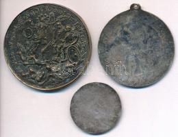 3db-os gyűjtői másolat, hamisítvány tétel, közte "ALBA REGIA RECUPERIATA MAY 1689" öntött ...