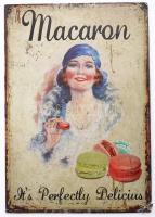Macaron -- its perfectly delicious, régi reklámtábla modern reprodukciója, karton, 39×27 cm