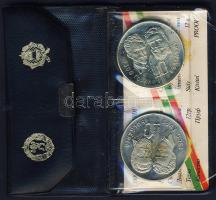 1981. 100Ft + 5L magyar-bolgár közös kiadás "Bulgária 1300 éves" T:PP Eredeti tokban, tanúsítvánnyal!