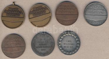 1960-70-es évek 5db klf trófea díjérem + 2db díjérem T:2