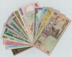 16db-os vegyes külföldi bankjegy tétel, közte Dél-Afrika, Kína, Németország, Tunézia T:II-III-
Mixe...