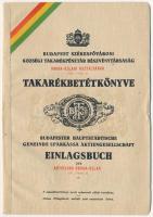 1941. Budapest Székesfővárosi Községi Takarékpénztár Részvénytársaság - Óbuda-Újlaki osztályának takarékbetétkönyve, bejegyzésekkel