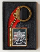 cca 1970 Moszkvai szuvenír: Kulcstartó mini képeskönyvvel