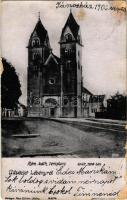 1906 Lébény, Római katolikus templom (épült 1206-ban). Kiadja Natz Márton (felületi sérülés / surface damage)