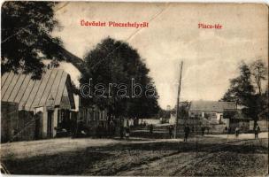 1908 Pincehely, Piac tér, üzlet (fa)
