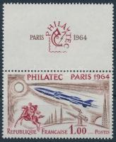 Exhibition "Philatec", Paris (III). stamp with coupon, Kiállítás "Philatec", Párizs (III). bélyeg szelvénnyel