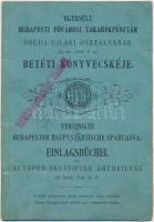 1919. Egyesült Budapesti Fővárosi Takarékpénztár Óbuda-Újlaki osztályának betéti könyvecskéje, bejegyzésekkel