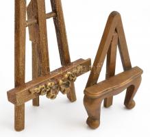 2 db dekoratív fotótartó keret, festett fa, különböző méretben