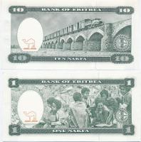 Eritrea 1997. 1N + 10N T:I 
Eritrea 1997. 1 Nakfa + 10 Nakfa C:UNC