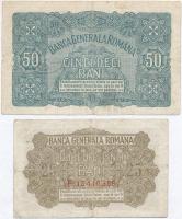 Románia / Német megszállás 1917. 25b + 50b T:III Romania / German Occupation 1917. 25 Bani + 50 Bani C:F