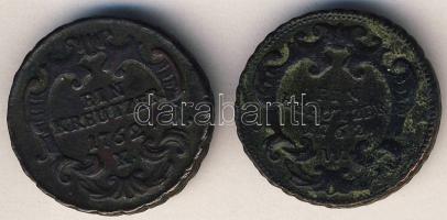Ausztria/magyar verdejel 1762K 1Kr + Ausztria 1762W 1Kr T:2