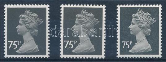 Elizabeth II 3 stamps, II. Erzsébet brit királynő 3 db bélyeg