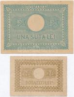 Románia 1945. 20L + 100L T:III, III-
Romania 1945. 20 Lei + 100 Lei C:F, VG